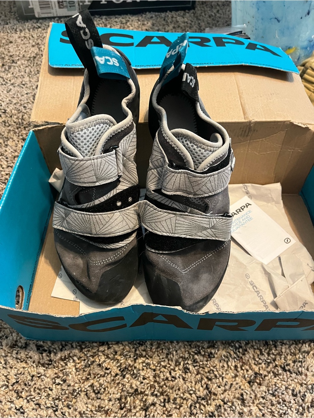 Scarpa ORIGIN Grey and Black Men’s Climbing Shoes size 42.5